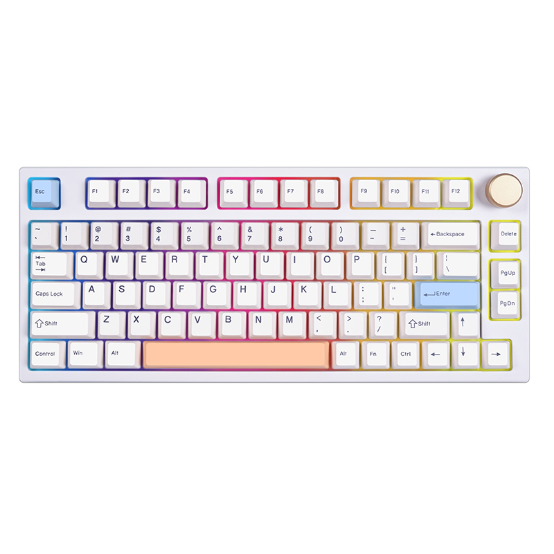 คีย์บอร์ด Keydous NJ80 AP version ใช้งานไร้สาย รองรับ Hotswap มีไฟ RGB ...