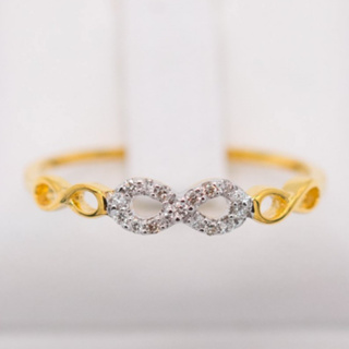 แหวนอินฟินิตี้ infinity เล็กๆ แหวนเพชร แหวนทองเพชรแท้ ทองแท้ 37.5% (9K) ME611