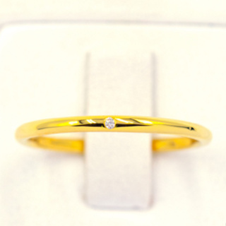 แหวนสไตร์มินิมอล ✨  เพชร 1 เม็ด แหวนเพชร แหวนทองเพชรแท้ ทองแท้ 37.5% (9K) ME749