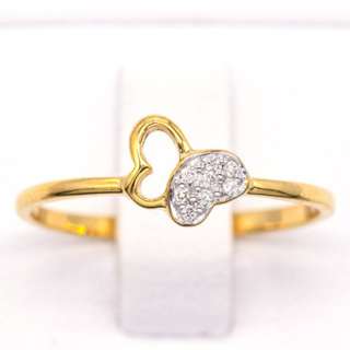 แหวนผีเสื้อน่ารักๆ 🦋 แหวนเพชร แหวนทองเพชรแท้ ทองแท้ 37.5% (9K) ME789