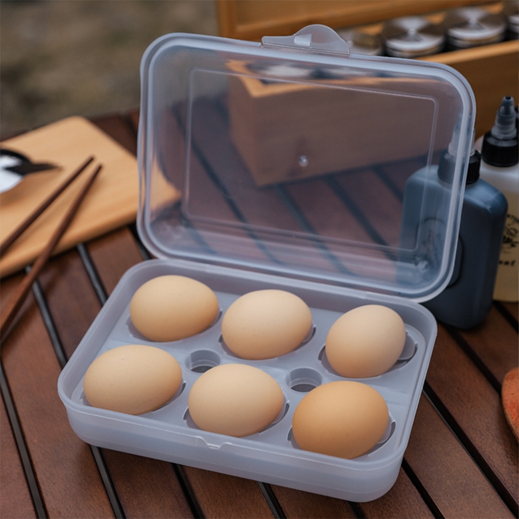 กล่องใส่ไข่-camping-egg-storage-box-กล่องเก็บไข่อเนกประสงค์-ป้องกัน-ไข่แตก-สะดวกในการใช้งาน-ขนาด-6-ช่อง