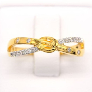 แหวนเข็มขัด เท่ห์ๆ แหวนเพชร แหวนทองเพชรแท้ ทองแท้ 37.5% (9K) ME776