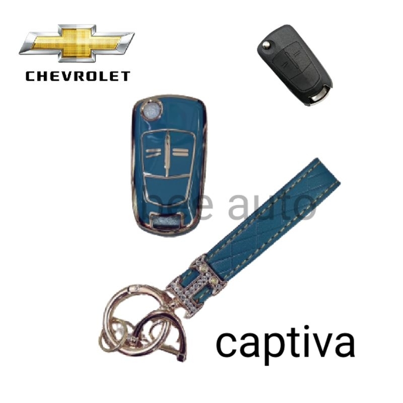 เคส-tpu-หุ้มรีโมทรถยนต์รุ่น-chevrolet-captiva-แบบพับพร้อมพวงกุญแจ
