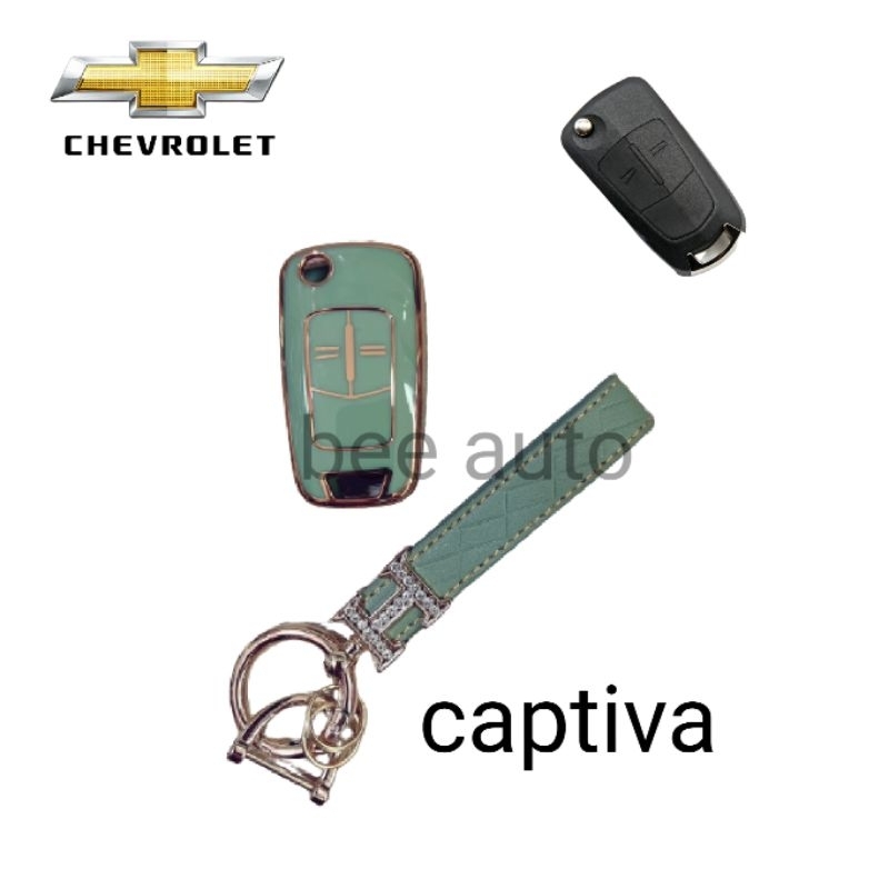 เคส-tpu-หุ้มรีโมทรถยนต์รุ่น-chevrolet-captiva-แบบพับพร้อมพวงกุญแจ