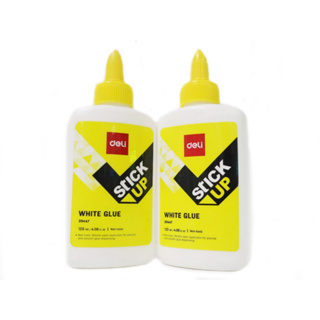 Deli White Glue กาวลาเท็กซ์ มีหัวพลาสติก กาว 120ml