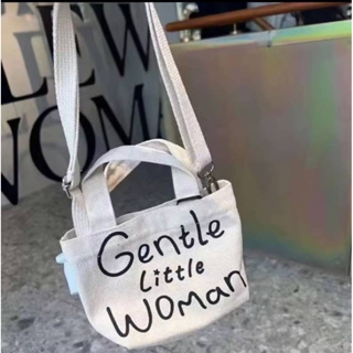 GENTLE WOMAN   ⚪️⚫️   GW micro canvas Tote Bag (mini) งานชนช็อป  รุ่น gentlelittlewoman