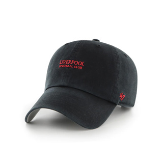 47 Brand หมวกแก๊ป รุ่น OFFCIAL LOGO LIVERPOOL FC BASE RUNNER SCRIPT 47 CLEAN UP BLACK