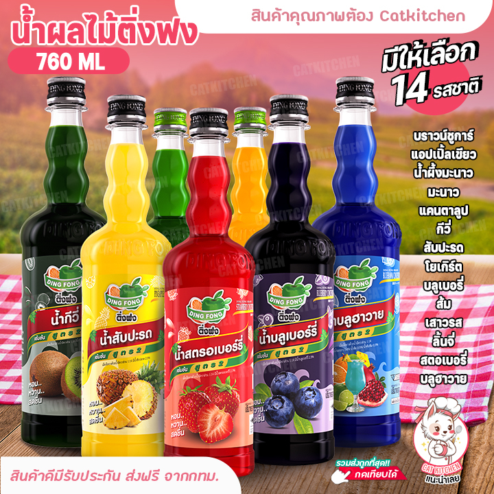 ส่งฟรี-น้ำผลไม้ติ่งฟง-catkitchen-น้ำผลไม้เข้มข้น-ตราติ่งฟง-760-ml-น้ำหวานติ่งฟง-ติ่งฟง