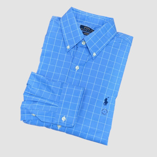 Ralph Lauren Performance Stretch Long-Sleeve Shirt Blue 🥣 (Classic fit Men)