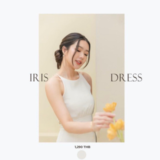 ส่งต่อ+ส่งฟรี 🔹 Missright Iris Dress ใหม่ ป้ายห้อย สีครีม ไซส์ L 🔸