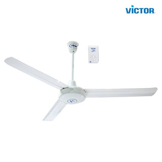 Victor พัดลมเพดาน 48 นิ้ว รุ่น CF-A249 สีขาว ใบพัดเหล็ก 3 ใบพัด ปรับแรงลมได้ 3 ระดับ Ceiling Fan ประกันมอเตอร์ 3 ปี