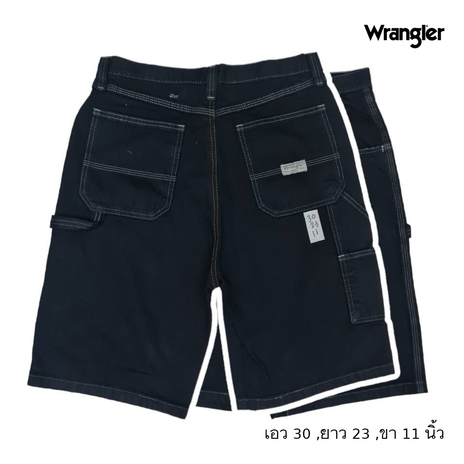 wrangler-กางเกงยีนส์ขาสั้นทรงช่าง-size-30-งานสวยสีดำ