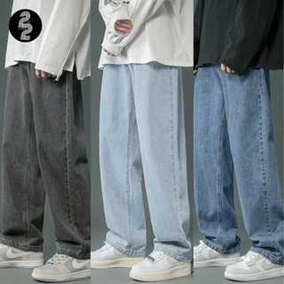 สินค้า KR316กางเกงยีนส์เกาหลีสีทึบสบายๆขาตรงยาวกางเกง202322thoctoberr