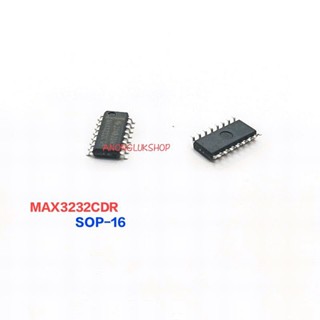 1ตัว MAX3232 IC MAX3232CDR SOP-16 3-V TO 5.5-V MULTICHANNEL RS-232 LINE DRIVER/RECEIVER 