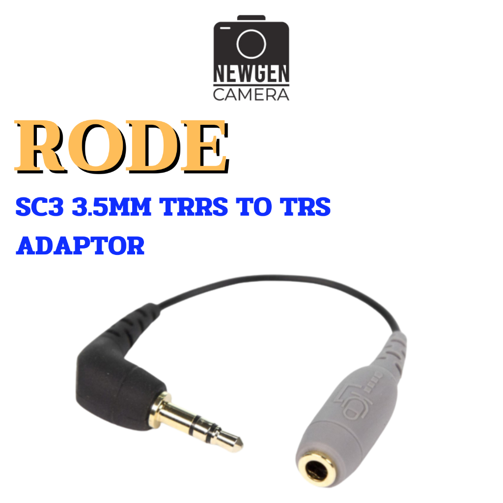 RODE SC3 3.5MM TRRS TO TRS ADAPTOR (สายต่อไมค์ Smartlav+ เข้ากล้อง) มี ...