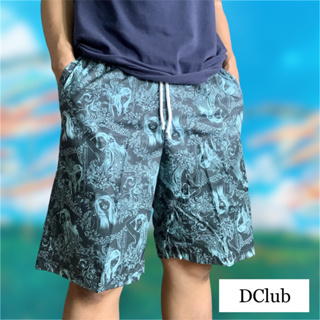 กางเกงขาสั้น DClub “ลาย BEAUTIFUL” เอวยางยืด มีเชือกผูก มีกระเป๋าซ้าย ขวา Size L,XL