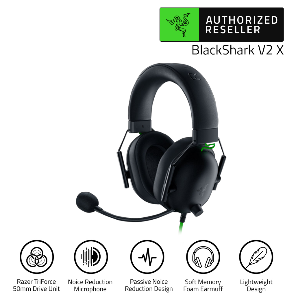 RAZER BLACKSHARK V2 X - Black หูฟังเกมมิ่ง พร้อมเทคโนโลยีไมค์ ...