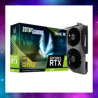 VGA (การ์ดแสดงผล) ZOTAC GAMING GEFORCE RTX3070 3070 TWIN EDGE OC LHR - 8GB GDDR6 ใช้งานปกติ ประกัน11/2023