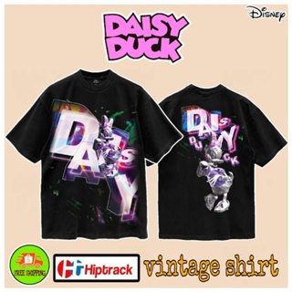 เสื้อDisney ลาย Daisy Duck สีดำ ฟอกเฟด (MPA-027)