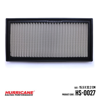 HURRICANE กรองอากาศสแตนเลส , ผ้าแดง ( Citroen ,Fiat ,Lancia ,Peugeot ) HS-0027 , HS-0027