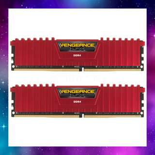 8GB (4GBx2) DDR4/2666 RAM PC (แรมพีซี) CORSAIR VENGEANCE LPX (CMK8GX4M2A2666C16R) ใช้งานปกติ ประกันLT