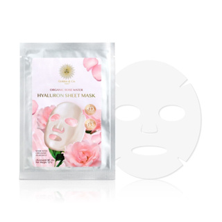 Golden & Co. Thailand Golden Organic Rose Water Hyaluron Sheet Mask (15g) มาส์ก เพิ่มความชุมชื่น ผิวดูแลกระจ่าง