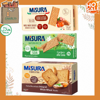 มิซูร่า แครเกอร์ มีให้เลือก 3 รสชาติ Misura Crackers 385g. 400g. Misura Cracker 385g. 400g. นำเข้าจากอิตาลี