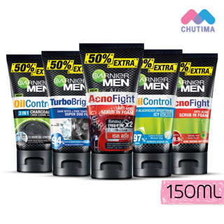 โฟมล้างหน้า การ์นิเย่ เมน โฟม Garnier Men Turbobright/ Acnofight/ Charcoal Foam 150ml.