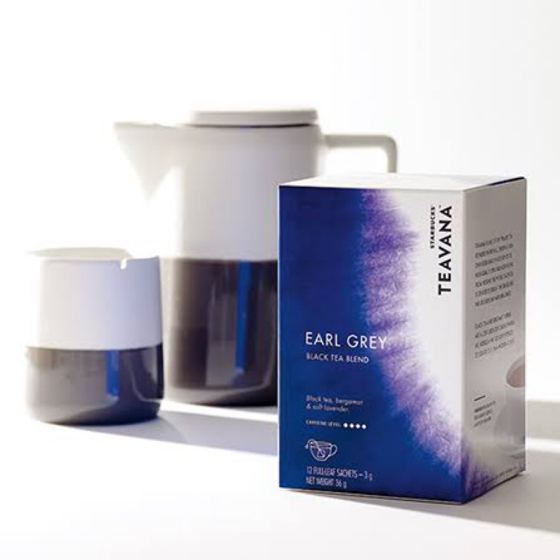 STARBUCK TEAVANA ชาสตาร์บัคส์ Earl Grey (Black tea blend) ปริมาณ 12 ซอง