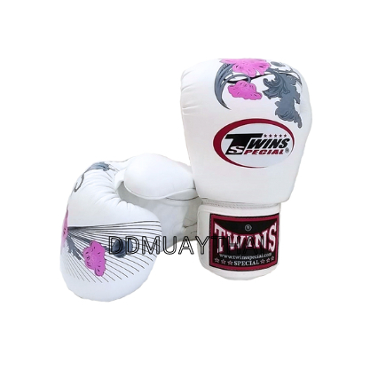 นวมชกมวย-ทวินส์-สเปเชี่ยล-twins-special-boxing-glove-bgvl3-13-flower-white-ลายดอกไม้-หนังแท้