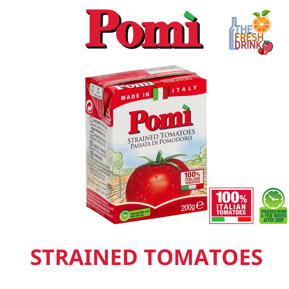 Pomi Strained tomatoes โพมิ มะเขือเทศบดละเอียด 200กรัม | Shopee Thailand