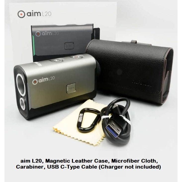 GolfBuddy Aim L20 Laser Rangefinder with Leather Magnetic Case