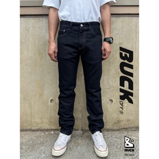 BUCKOFF | RM-4001 กางเกงยีนส์ผู้ชาย ทรงกระบอกเล็ก ผ้ายีนส์ กางเกงขายาว ทรงสวย