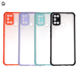 เคส Realme C17 Realme 7i เคสแข็งหลังขุ่น ขอบสีนิ่ม กันกล้อง