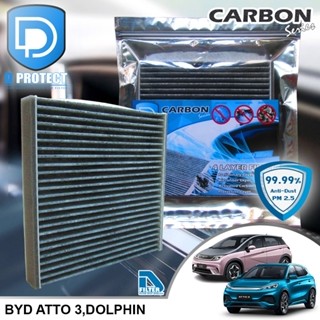 กรองแอร์ BYD Atto 3,ฺBYD Dolphin คาร์บอน (Carbon Series) By D Filter (ไส้กรองแอร์รถยนต์)