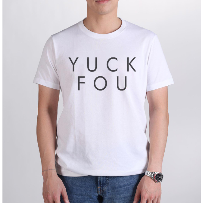 เสื้อยืดผ้าฝ้ายพิมพ์ลายคลาสสิก-เสื้อยืด-พิมพ์ลาย-distro-yuck-fou-fuck-you-30s-สไตล์อินโดนีเซีย