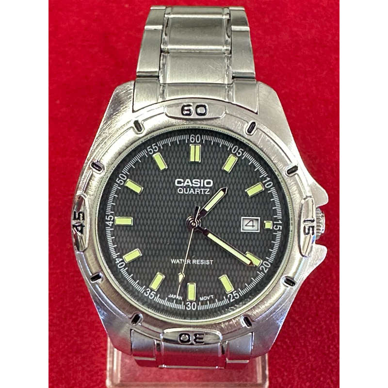 CASIO WATER RESIST Quartz ตัวเรือนสแตนเลส นาฬิกาผู้ชาย มือสองของแท้ ...