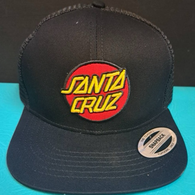 พร้อมส่งจาก-หมวกhiphopsnapback-ตาข่ายดำโลโก้ปัก-skate-santa-cruz