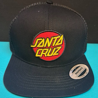 พร้อมส่งจาก🇹🇭 หมวกHipHopSnapback ตาข่ายดำโลโก้ปัก skate santa cruz