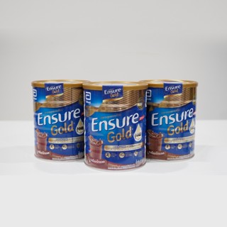 Ensure Gold เอนชัวร์ โกลด์ อาหารเสริมสูตรครบถ้วน กลิ่นช็อกโกแลต (Chocolate) 850g แพ็ค 3 , แพ็ค 6