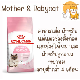 Royal canin Babycat Exp.29/02/2024 อาหารเม็ด 2 kg. สำหรับแม่แมวช่วงตั้งท้องและช่วงให้นม และสำหรับลูกแมวหย่านม