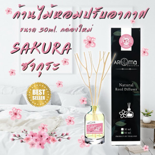 🌸 ซากุระ🌸ก้านไม้หอมปรับอากาศ Reed Diffuser Aroma Secrets