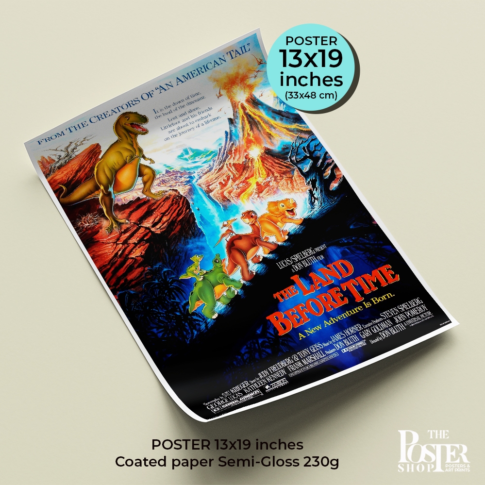 The Land Before Time Poster (1988) ญาติไดโนเสาร์เจ้าเล่ห์ ภาพขนาด 33X48 ...