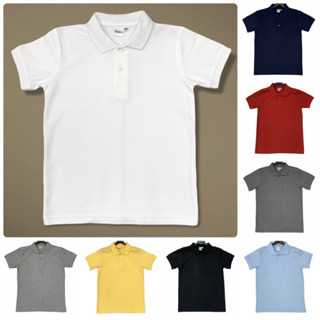 เสื้อโปโลเด็ก แขนสั้น ผ้าจูติ 8 สี อายุ 1-11 ขวบ Polo Shirt for Kids