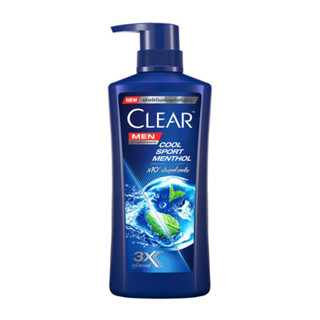 CLEAR เคลียร์ เมน แชมพู คูลสปอร์ต เมนทอล แอนตี้แดนดรัฟ สีน้ำเงิน390 มล.(คลูสปอร์ต)