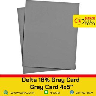 Delta 18% Gray Card Grey Card 4x5”