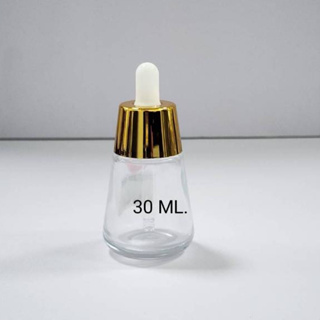 ขวดแก้วดรอปเปอร์ แพ็กเกจจิ้งเครื่องสำอาง clear glass dropper bottles 30ml / 50ml