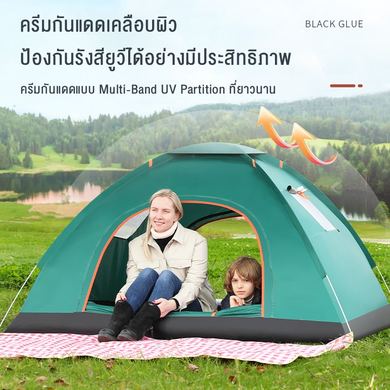 เต็นท์-เต็นท์อัตโนมัติ-automatic-tent-เต็บนท์บังแดด-เต็นท์นอนป่า-เต็นท์แคมป์ปิ้ง-รองรับ-2-3คน-เต้นท์-นอน-3-4-คน-เต้นท์