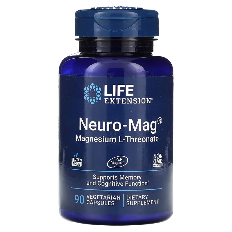 Life Extension Neuro-Mag Magnesium L-Threonate 90 Vegetarian Capsules ...