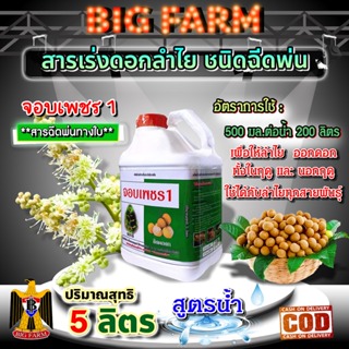 สารเร่งดอกลำไย ชนิดฉีดพ่นจอบเพชร 1 ขนาด 5 ลิตร สารฉีดพ่นทางใบ (สีเขียว)